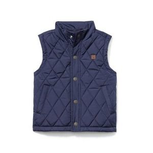 Janie & Jack Navy Blue Quilted Puffer Vest